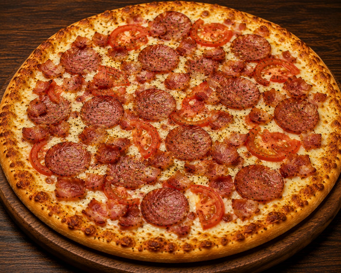 Pizza Calabresa e Bacon